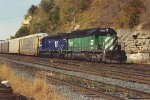 Vehicle train rolls east